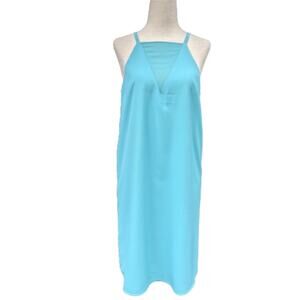 Aakaa Sleeveless Turquoise Sun Dress S